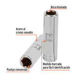 DADO LARGO CUADRO 1/2' HEXAGONAL 14MM