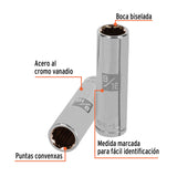 DADO LGO CUADRO 1/2' ESTRIADO STD 9/16'