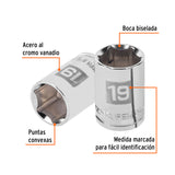 DADO CUADRO 1/2' HEXAGONAL 19MM