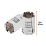 DADO CUADRO 1/2' HEXAGONAL 19MM