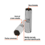 DADO LGO CUADRO 1/2' ESTRIADO STD 5/8'