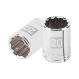 DADO CUADRO 1/2' ESTRIADO METRICO 20MM