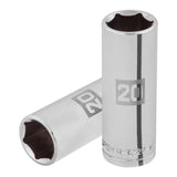 DADO LARGO DE 20 MM, 6 PUNTAS, CUADRO 1/2', TRUPER