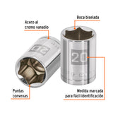 DADO CUADRO 1/2' HEXAGONAL 20MM