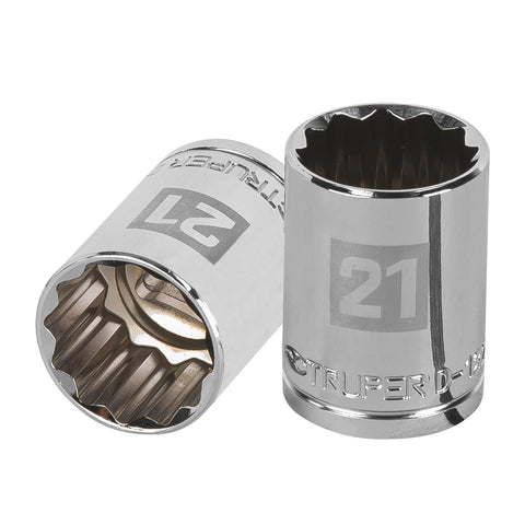 DADO CUADRO 1/2' ESTRIADO METRICO 21MM