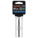 DADO LARGO DE 21 MM, 6 PUNTAS, CUADRO 1/2', TRUPER
