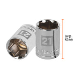 DADO CUADRO 1/2' HEXAGONAL 21MM