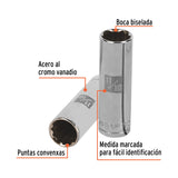 DADO LGO CUADRO 1/2' ESTRIADO STD 11/16'
