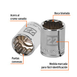 DADO CUADRO 1/2' ESTRIADO METRICO 22MM