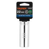 DADO LARGO DE 22 MM, 6 PUNTAS, CUADRO 1/2', TRUPER