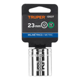 DADO CUADRO 1/2' ESTRIADO METRICO 23MM
