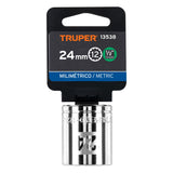 DADO CUADRO 1/2' ESTRIADO METRICO 24MM