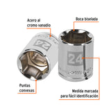 DADO CUADRO 1/2' HEXAGONAL 24MM