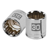 DADO CUADRO 1/2' ESTRIADO METRICO 30MM