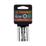 DADO DE 15/16', 12 PUNTAS, CUADRO 1/2', TRUPER