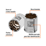 DADO DE 15/16', 12 PUNTAS, CUADRO 1/2', TRUPER