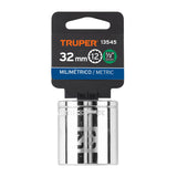 DADO CUADRO 1/2' ESTRIADO METRICO 32MM