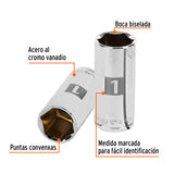DADO LARGO CUADRO 1/2' HEXAGONAL 1'