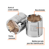 DADO CUADRO 1/2' HEXAGONAL STD 1-1/4'