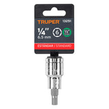 DADO PUNTA HEXAGONAL DE 1/4', CUADRO 1/2', TRUPER