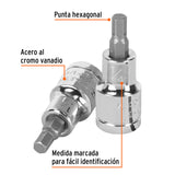 DADO PUNTA HEXAGONAL DE 1/4', CUADRO 1/2', TRUPER