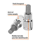 DADO PUNTA HEXAGONAL DE 3/8', CUADRO 1/2', TRUPER
