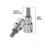 DADO PUNTA HEXAGONAL DE 5/16', CUADRO 1/2', TRUPER