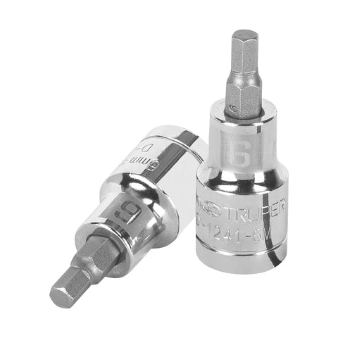 DADO PUNTA HEXAGONAL DE 6 MM, CUADRO 1/2', TRUPER