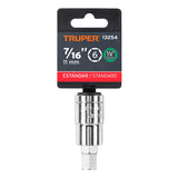 DADO PUNTA HEXAGONAL DE 7/16', CUADRO 1/2', TRUPER