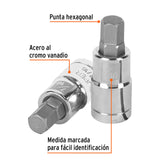 DADO PUNTA HEXAGONAL DE 7/16', CUADRO 1/2', TRUPER
