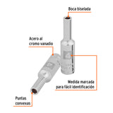 DADO LARGO DE 4 MM, 6 PUNTAS, CUADRO 1/4', TRUPER