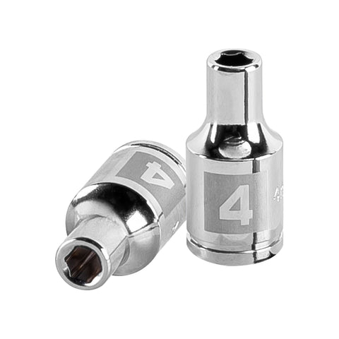 DADO CUADRO 1/4' HEXAGONAL METRICO 4MM