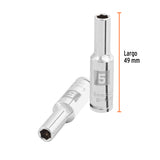DADO LARGO DE 5 MM, 6 PUNTAS, CUADRO 1/4', TRUPER