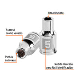 DADO CUADRO 1/4' HEXAGONAL METRICO 5MM
