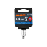 DADO DE 5.5 MM, 12 PUNTAS, CUADRO 1/4', TRUPER