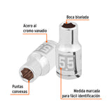 DADO DE 5.5 MM, 6 PUNTAS, CUADRO 1/4', TRUPER