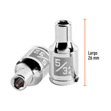 DADO CUADRO 1/4' HEXAGONAL STD 5/32'