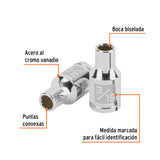 DADO DE 3/16', 12 PUNTAS, CUADRO 1/4', TRUPER