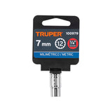 DADO DE 7 MM, 12 PUNTAS, CUADRO 1/4', TRUPER