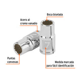 DADO DE 7 MM, 12 PUNTAS, CUADRO 1/4', TRUPER