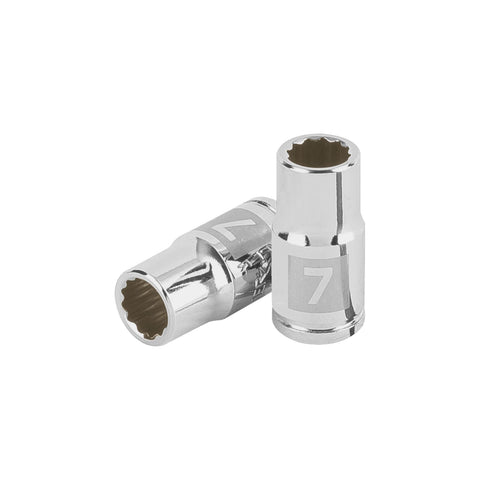 DADO DE 7 MM, 12 PUNTAS, CUADRO 1/4', TRUPER