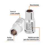 DADO CUADRO 1/4' HEXAGONAL STD 1/4'