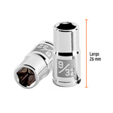 DADO CUADRO 1/4' HEXAGONAL STD 9/32'