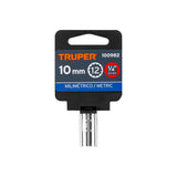 DADO DE 10 MM, 12 PUNTAS, CUADRO 1/4', TRUPER