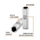 DADO LARGO CUADRO 1/4' HEX STD 3/8'