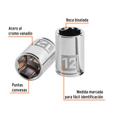 DADO CUADRO 1/4' HEXAGONAL METRICO 12MM