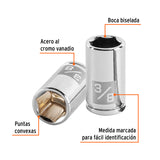 DADO CUADRO 1/4' HEXAGONAL STD 3/8'