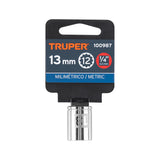 DADO DE 13 MM, 12 PUNTAS, CUADRO 1/4', TRUPER