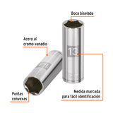 DADO LARGO CUADRO 1/4' HEX METRICO 13MM