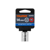 DADO DE 14 MM, 12 PUNTAS, CUADRO 1/4', TRUPER